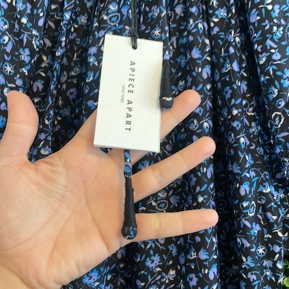 NWT Apiece Apart Mitte Floral Print Long Sleeve Cotton Mesa Dress - Picture 6 of 12